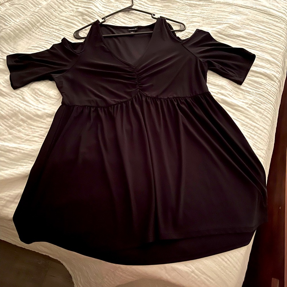 Torrid Babydoll Top with open shoulder